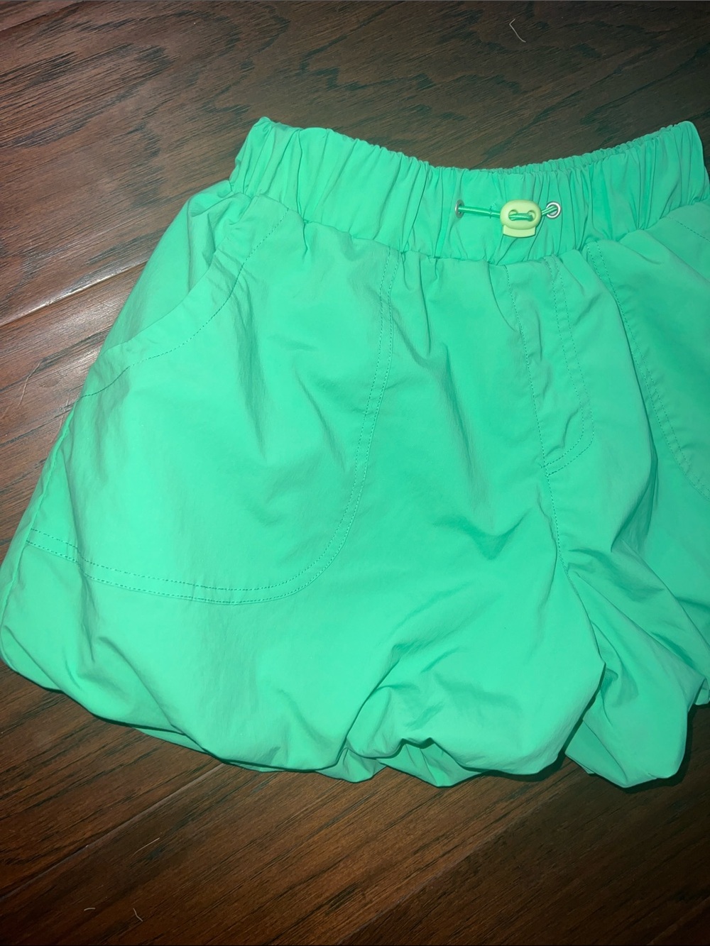 Habitual Girls Mint Green Elastic-Waist Casual Bubble Shorts CUTE! Size 14 - Picture 2 of 7
